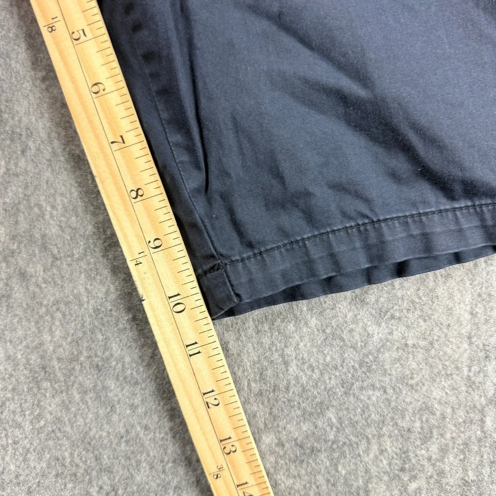 Emporio Armani Mens 37 Flat Front Shorts Navy Blue Cotton Stretch 4 Pockets Auth